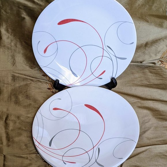 Corelle Impressions Splendor Vitrelle Glass Round Dinner Plate Plates Set of 4 - Picture 1 of 6